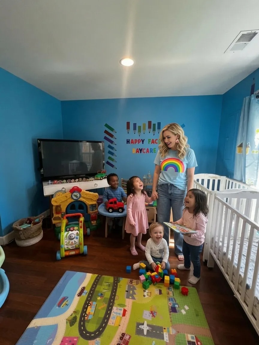standing with kids
